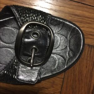 Coach Shoes - Coach gray/silver slide sandals Coach Shoes - Coach gray/silver slide sandals